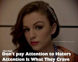 Cher Lloyd Quotes And Sayings Haters - cher lloyd #quotes