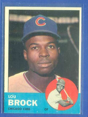 1963 Topps #472 Lou Brock SCARCEST MID SERIES (Cubs) Baseball cards ...