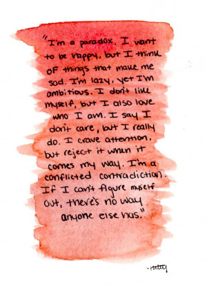 conflicted contradiction.