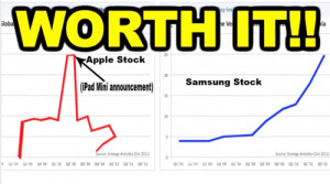 ... Samsung’s stock line graph the finger. WORTH IT.