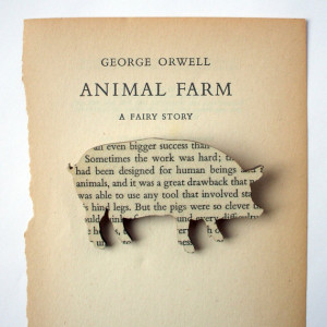 Animal Farm - Pig brooch. Classic book brooches made with original ...