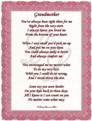 grandma poems | Grandmother poem is for the grandmother who has loved ...