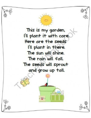 Planting Seeds Poem Freebie from Creative Lesson Cafe on ...