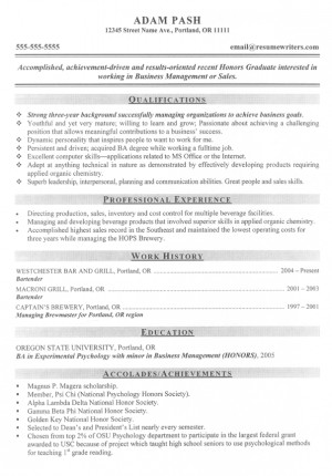 Related Free Resume Examples