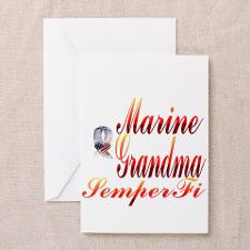 marine grandma semper fi Greeting Cards (Pk of 10) for