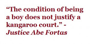 ... of being a boy does not justify a kangaroo court,” he wrote