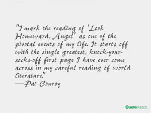mark the reading of 'Look Homeward, Angel' as one of the pivotal ...