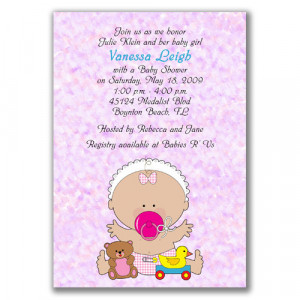 Cute Baby Shower Invitations: Girl