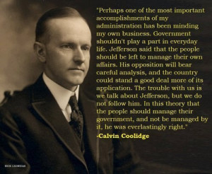 Calvin Coolidge....