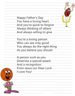 Short Free Christian Happy Father’s Day Poems From Preschoolers
