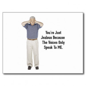 The Voices - Funny Sayings Quotes Postcard