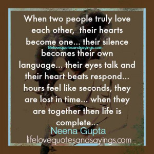Two Hearts Become One Quote