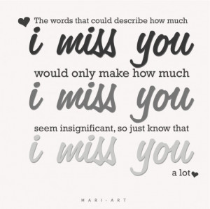 could describe how much i miss you would only make how much i miss you ...