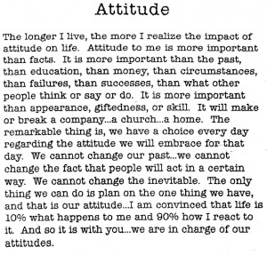 Your Attitude = Your Destiny!