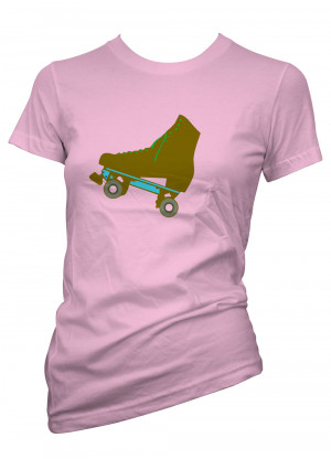 Womens-Funny-Sayings-T-Shirts-Brown-Roller-Blade-Skate-Ladies-Funny ...