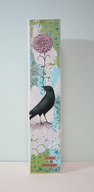 Acrylic Painting Bird Art Inspirational Quotes by sarahogren, $42.00