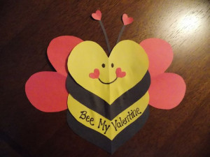 Bee My Valentine: Craft Idea for Kids – made up of 6 hearts
