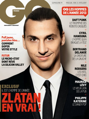 footballer Zlatan Ibrahimović covers the December 2013 edition of GQ ...