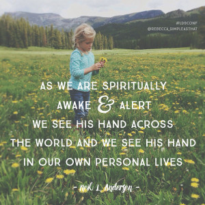 As we are spiritually awake and alert we see His hand across the world ...