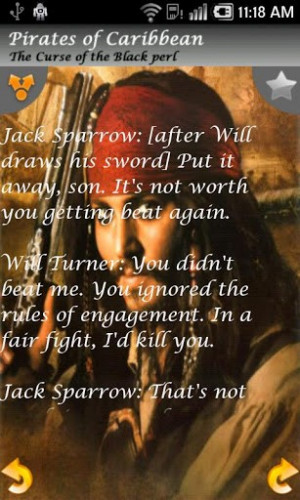View bigger - Pirates of Caribbean 1 Quotes for Android screenshot