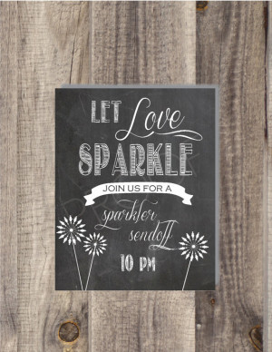 Chalkboard SPARKLERS Sign - DIY, Wedding reception, Vintage Wedding ...