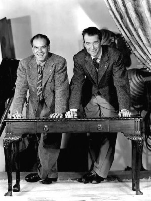 Frank Capra and Jimmy Stewart on the set of “It’s a Wonderful Life ...