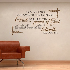 Bible verse wall decals Romans 116 Wall Quote by ChristianWallArt, $32 ...