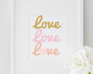 Inspirational Love Typography Quote Motivational Wall Print Home Decor ...
