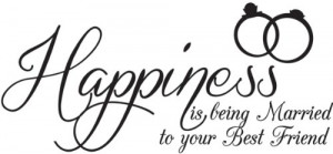 Vinyl Wall Art Love Decal Quote Happiness is Being Married to your ...