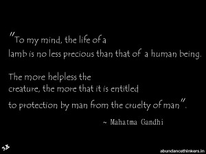 life of lamb quote by Mahatma Gandhi