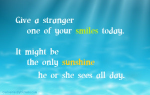 give a stranger a smile