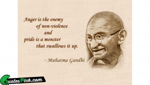 Anger Is The Enemy by mahatma-gandhi Picture Quotes