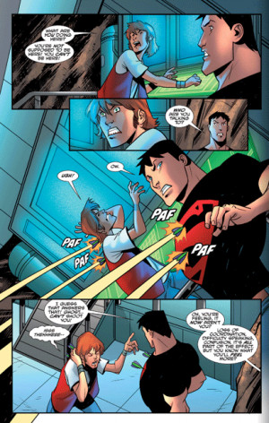 Snapper collapses, but of course Superboy doesn't succumb. However, a ...