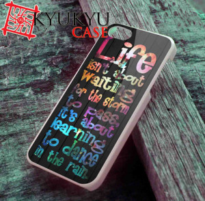 Galaxy Life Quote Dance In The Rain on Wood iPhone by KyuKyuCase