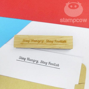 Stay Hungry Stay Foolish Apple Steve Jobs Quotes by Stampcow, $5.99