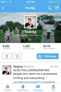 Twaimz I love him. He's so funny More