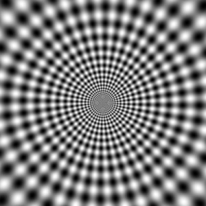 Optical illusion with Fuzzy Feathered Concentric Circles In this ...