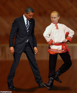 Barack Obama Dancing with Vladimir Putin