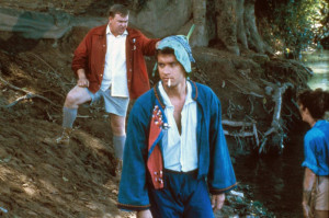 Opposite Tom Hanks as Tom Tuttle in Volunteers – 1985