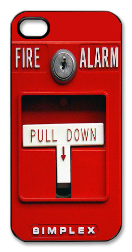Funny Red Fire Alarm Alert Trigger ~~ Hard Plastic Case for Apple ...