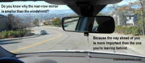 Do you know why the rear-view mirror is smaller than the windshield?