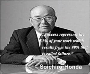 Soichiro Honda's Quote on Success and Motivation