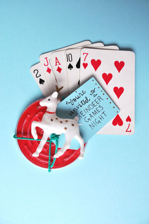 Reindeer Games Night Invitations | Oh Happy Day!
