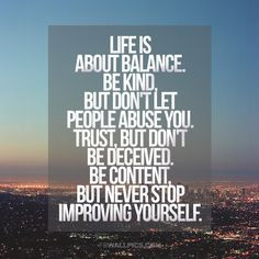 balance life quotes | Life Is About Balance Life Advice Quote Facebook ...
