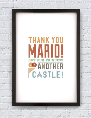 Super Mario Bros Video Game Quote Print 11X17 by Pixology on Etsy, $20 ...