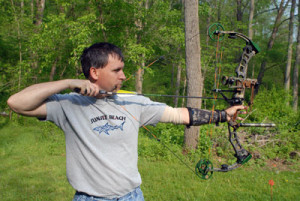 ... with that mindset that I set up my new Fred Bear, “The Truth” bow