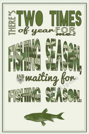 Fishing Season Quote INSTANT DOWNLOAD Print Printable Wall Art Decor ...