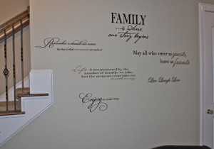 Description for Beautiful Family Quotes Wall Stickers Decals in Small ...