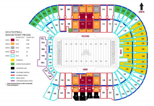 This is the football seating chart but I doubt it will be much ...
