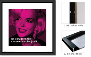 Details about Framed Marilyn Monroe Poster Print Woman Quote FrSs106